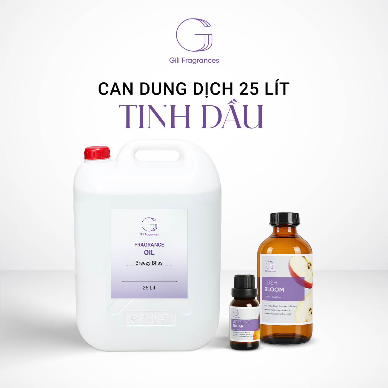 CAN TINH DẦU 25L GILI | TÙY CHỌN HƯƠNG | MUA SỈ