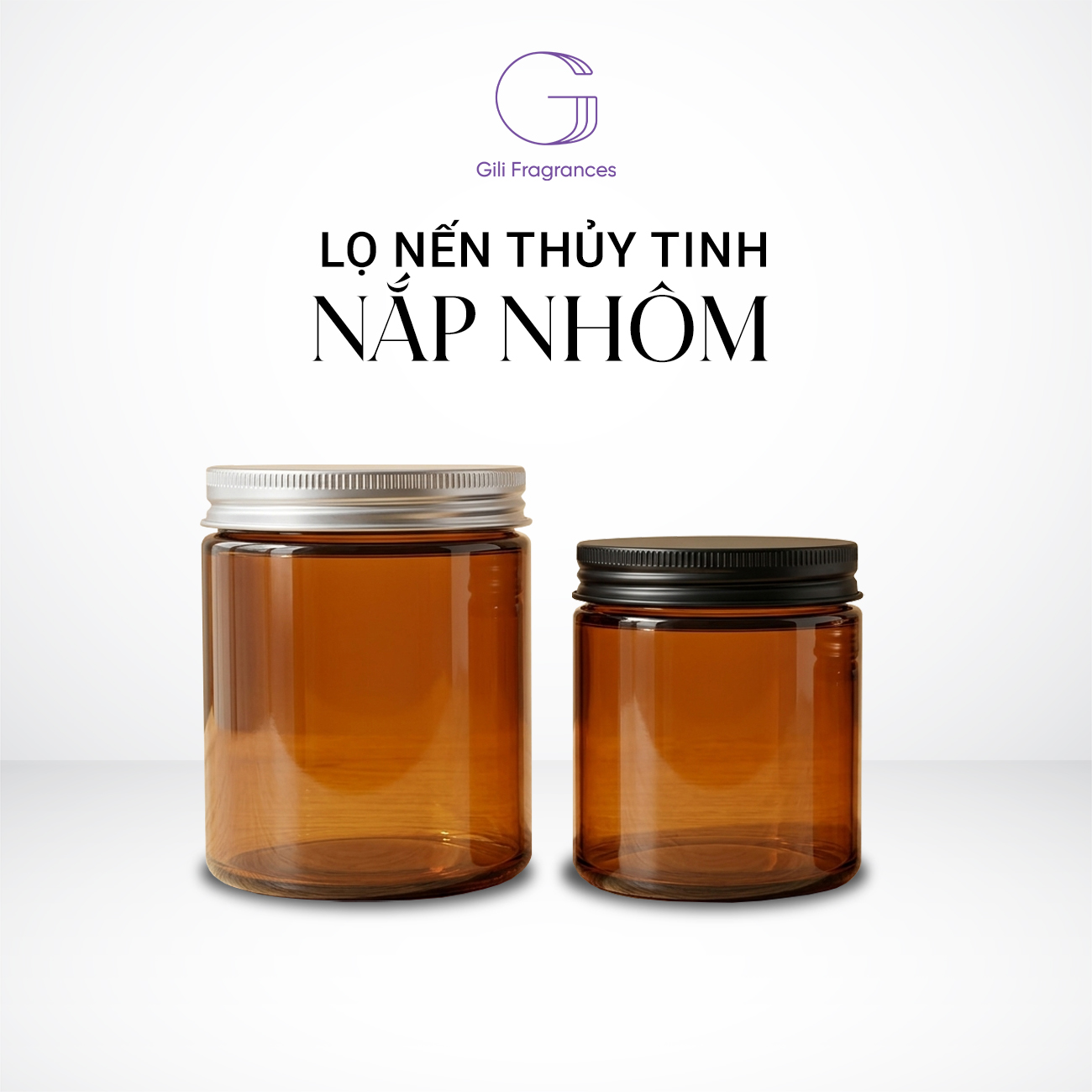 LỌ NẾN THỦY TINH NẮP NHÔM | 100-200G | MUA SỈ