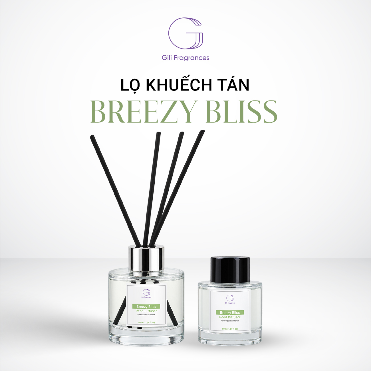 Lọ tán hương BREEZY BLISS | 50ML – 100ML