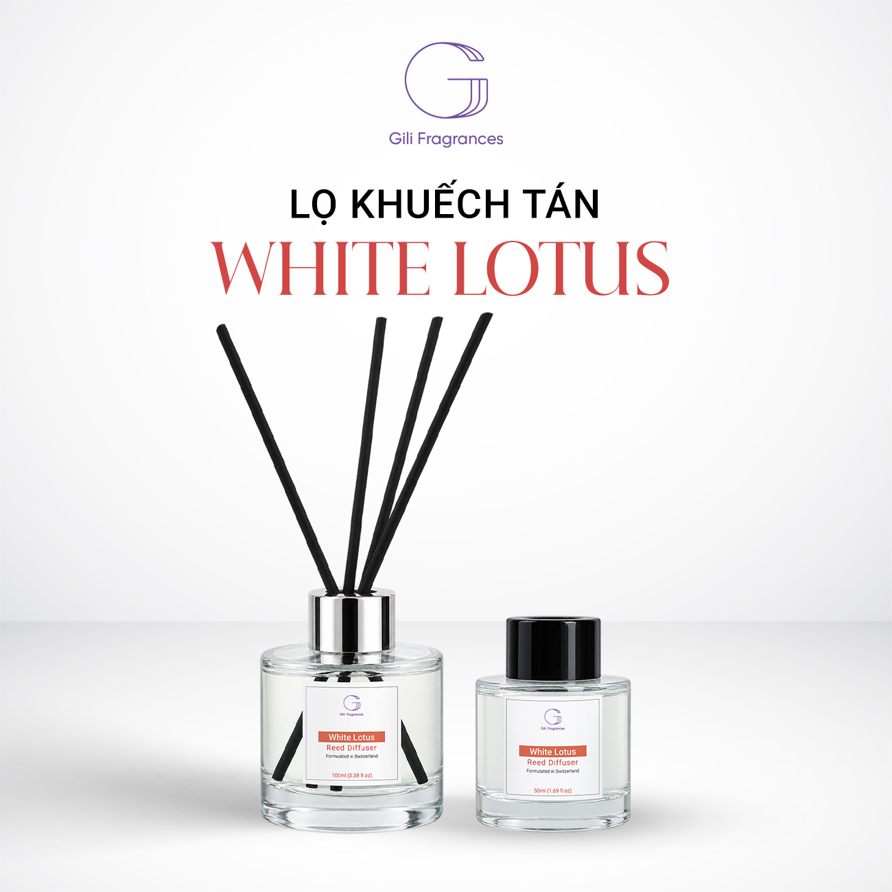 Lọ tán hương WHITE LOTUS | 50ML – 100ML